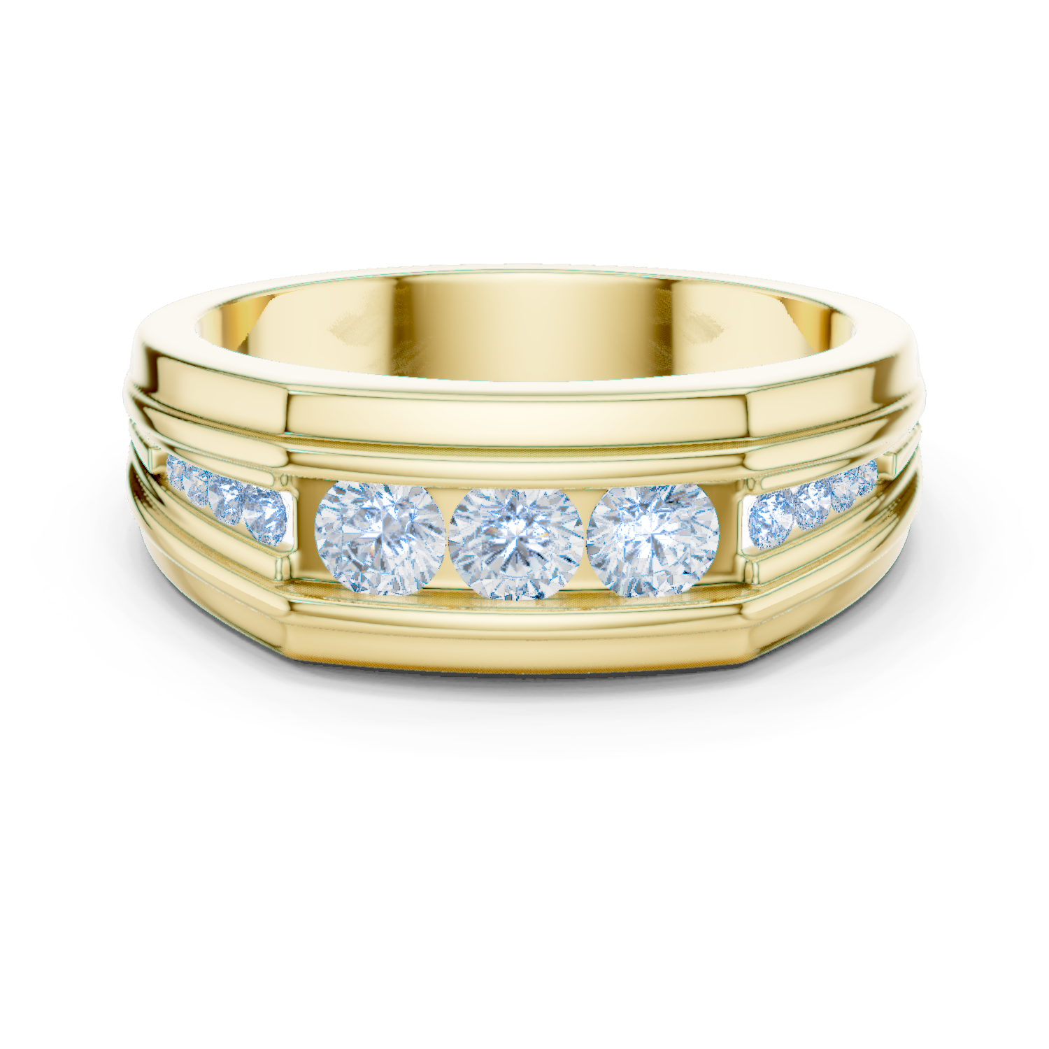 Regal Row Diamond Band Yellow Gold 