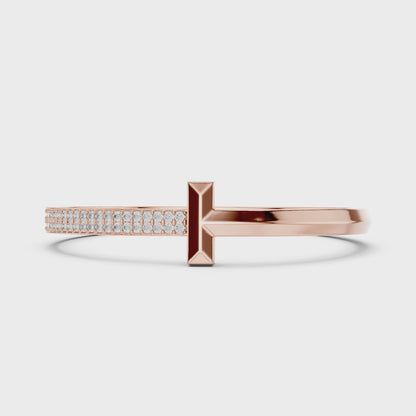 Radiant Horizon Bangle Diamond Accents