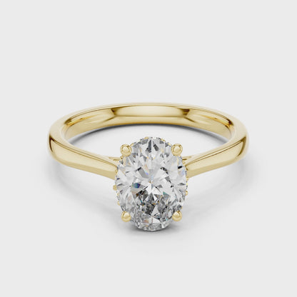 Oval Halo Cathedral Solitaire