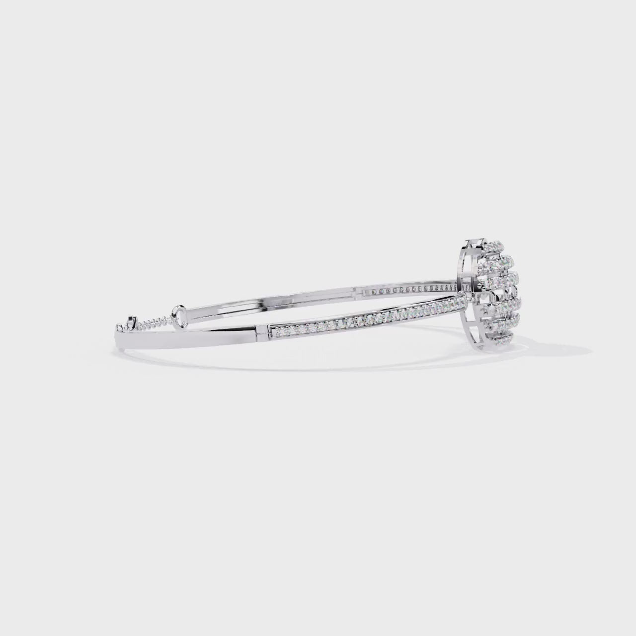 Celeste Orb Diamond Bangle White Gold