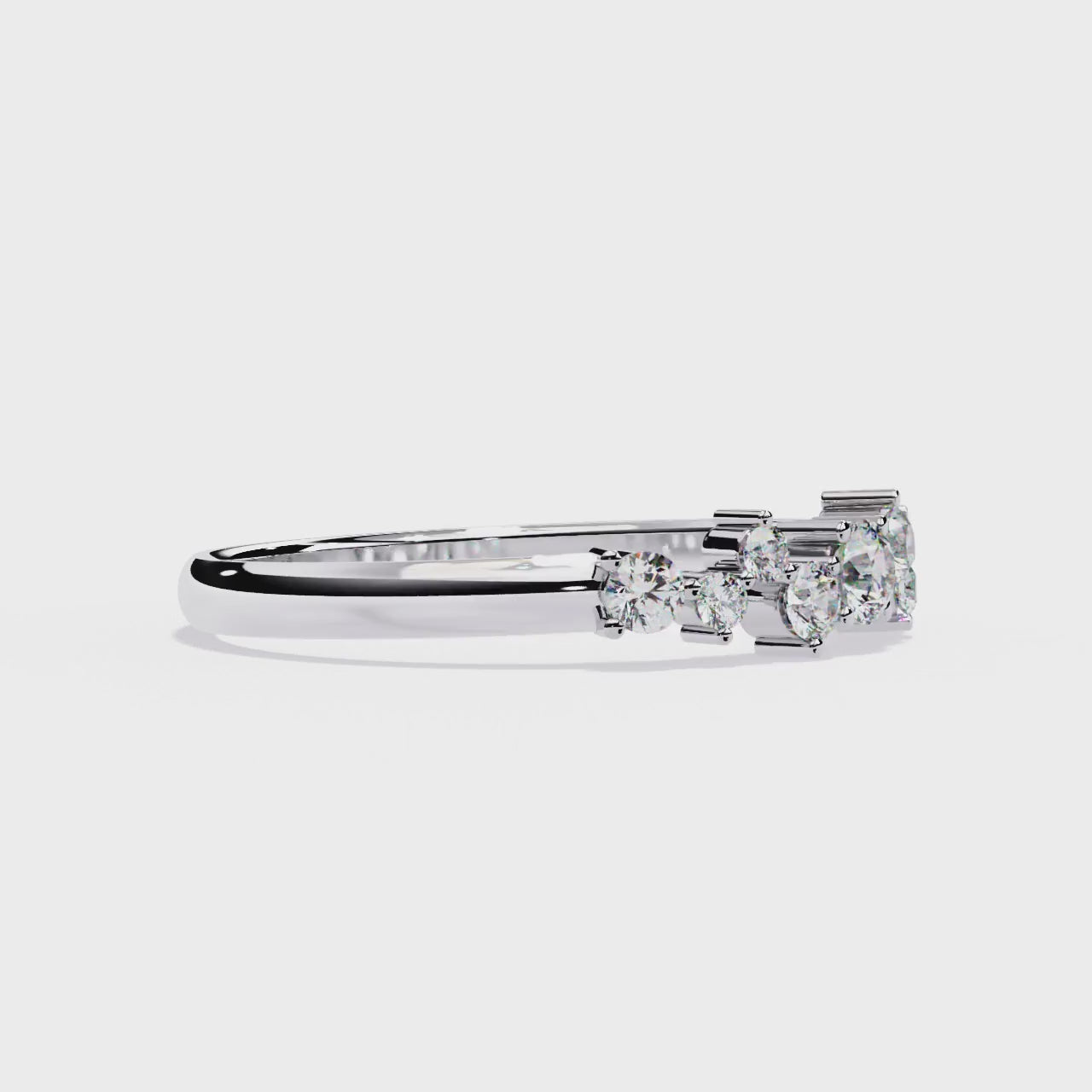 Cluster Diamond Ring White Gold