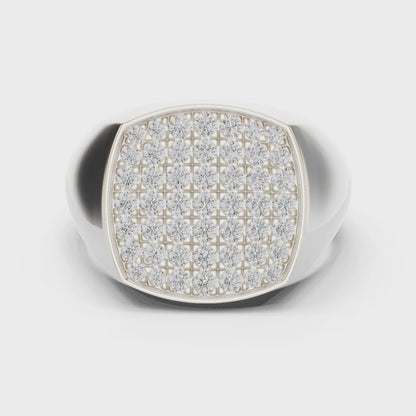 Majestic Pave Cushion Men’s Ring
White Gold 