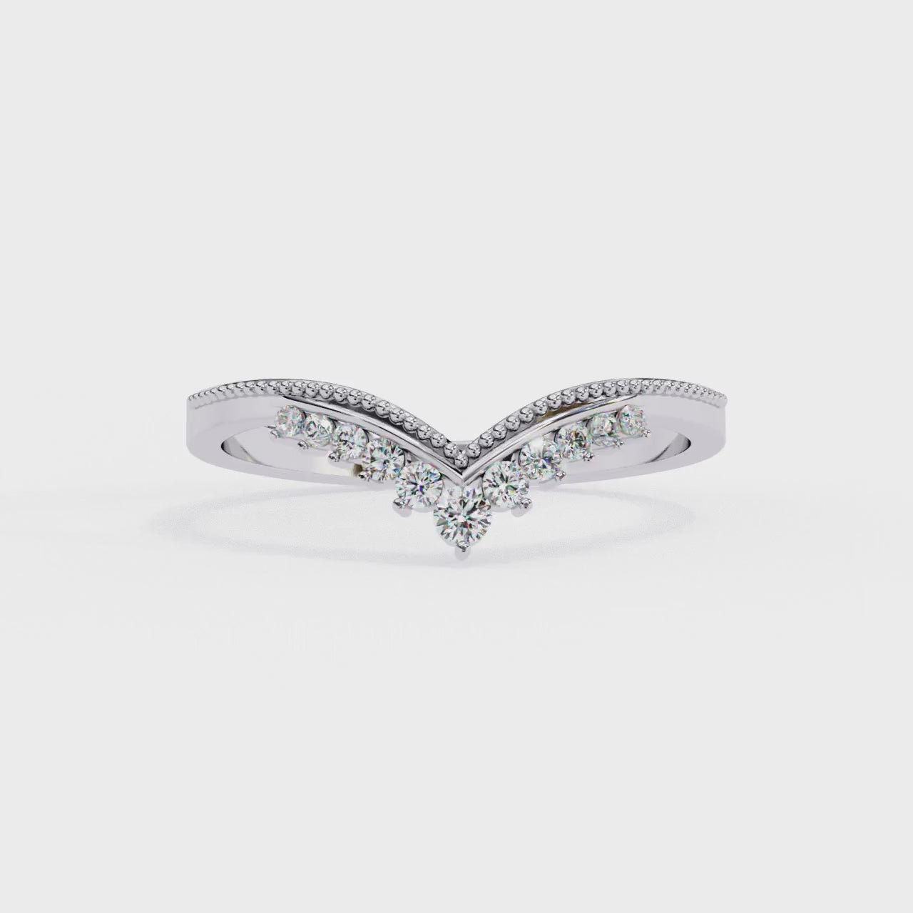 Regal Tiara Diamond Ring White Gold