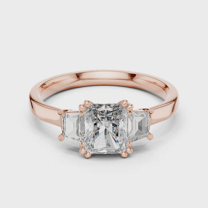 Radiant Trapezoid Trilogy Ring