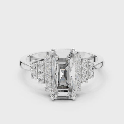 Radiant Tier Solitaire Ring