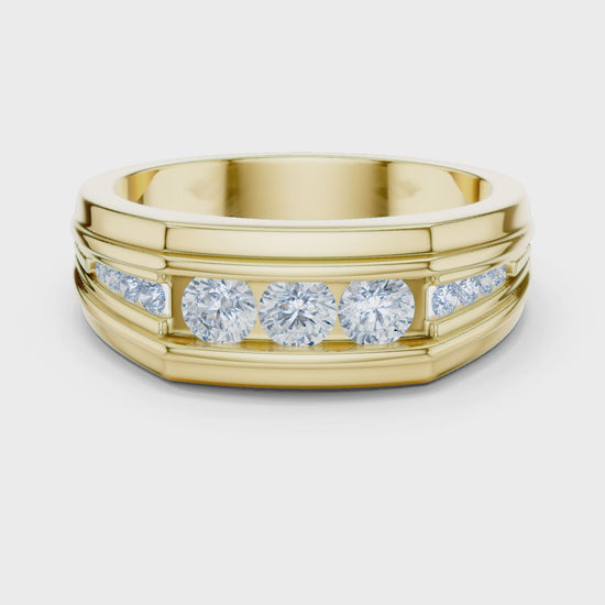 Regal Row Diamond Band Yellow Gold 