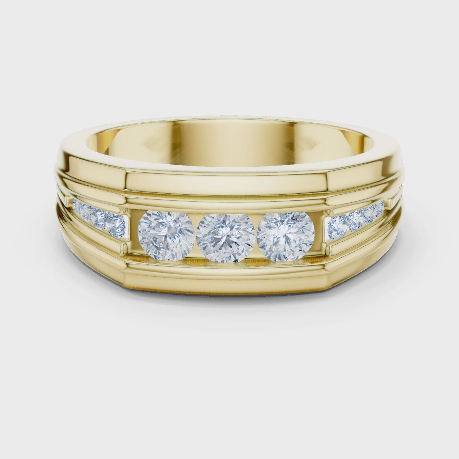 Regal Row Diamond Band Yellow Gold 