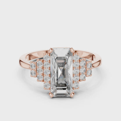 Radiant Tier Solitaire Ring