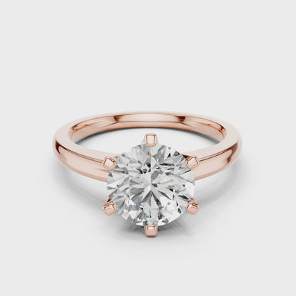 Rose Classic Solitaire Ring