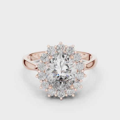 Royal Oval Halo Ring