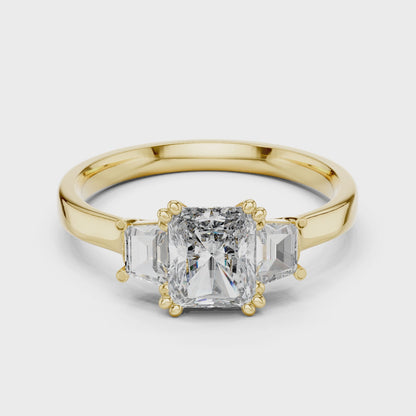 Radiant Trapezoid Trilogy Ring