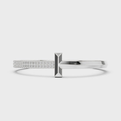 Radiant Horizon Bangle Diamond Accents