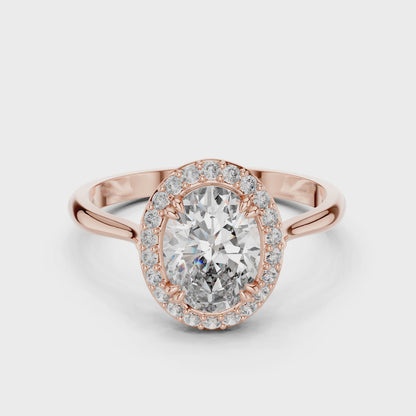 Oval Halo Diamond Ring