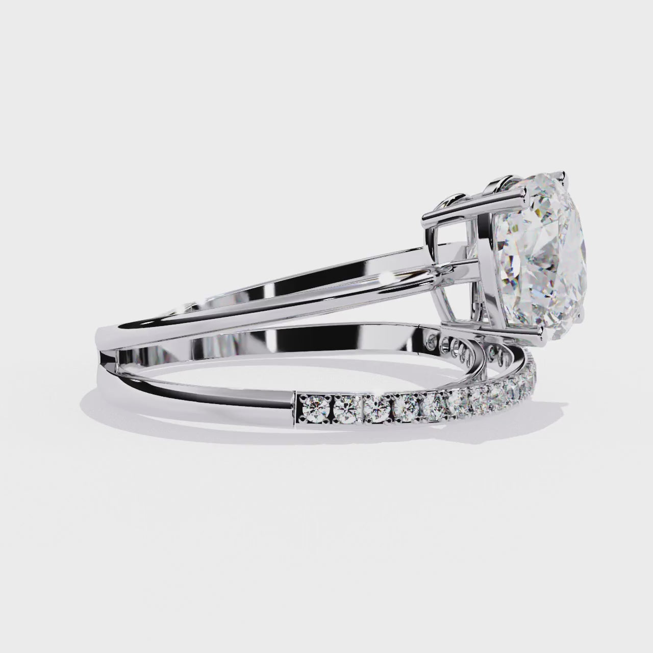 Radiant Embrace Diamond Ring White Gold