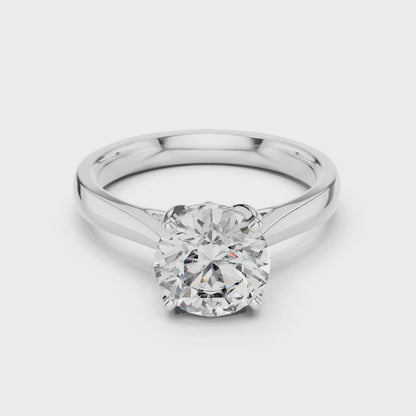 Tulip Solitaire Diamond Ring