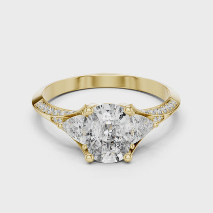 Oval Trillion Harmony Ring
