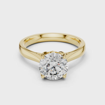 Tulip Solitaire Diamond Ring