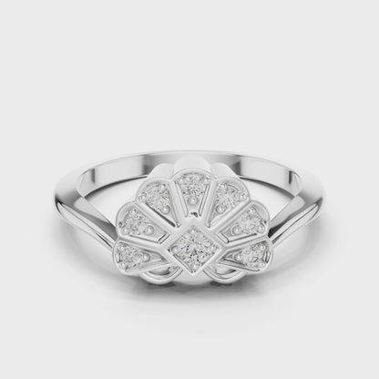 Fan Blossom Diamond Ring