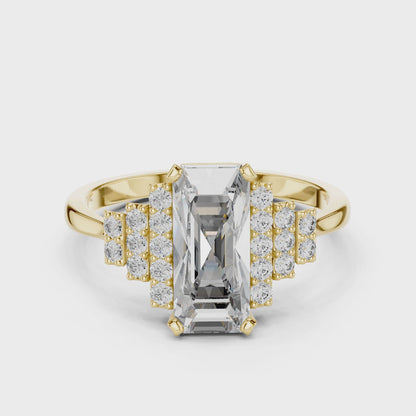 Radiant Tier Solitaire Ring