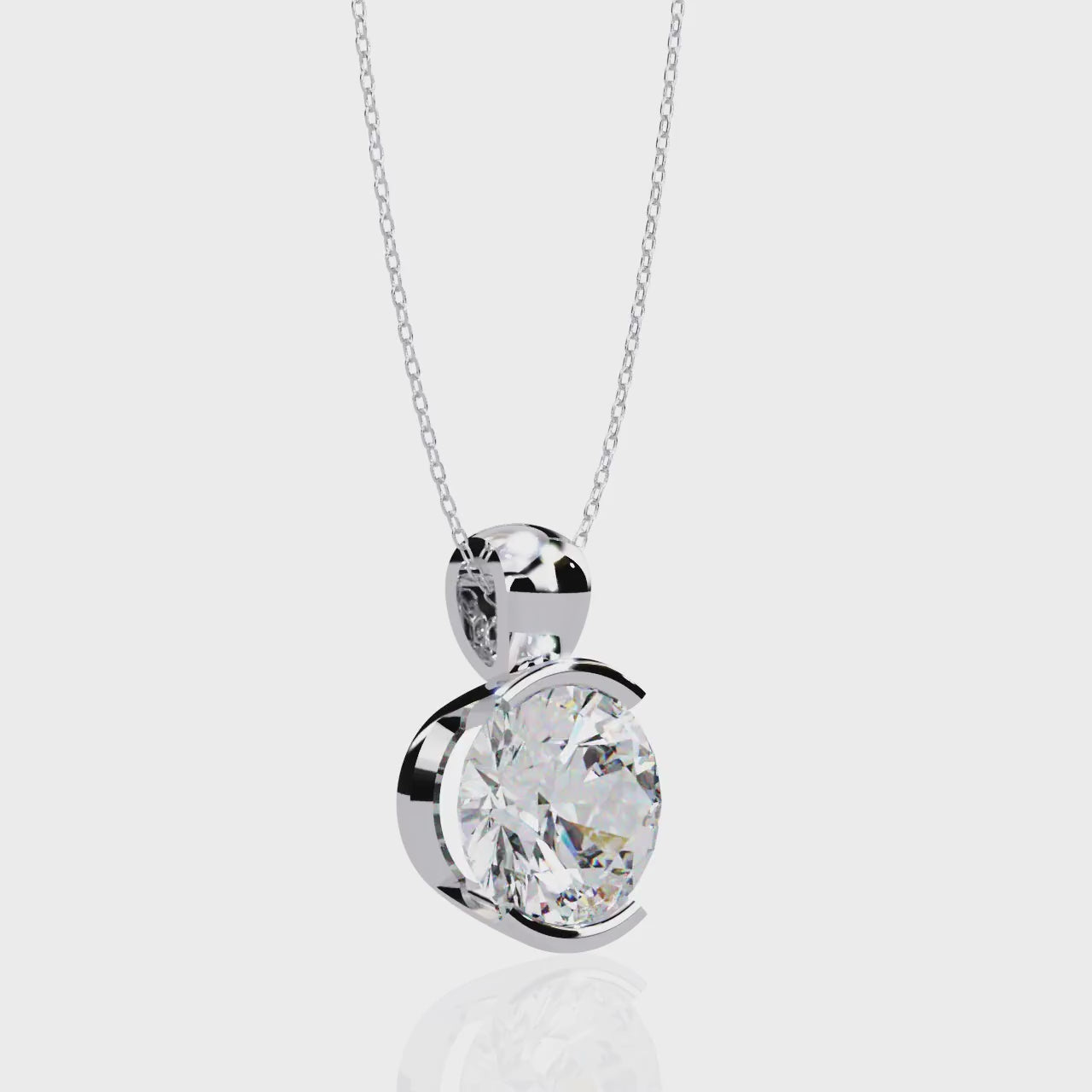 Eternal Solitaire Pendant White Gold