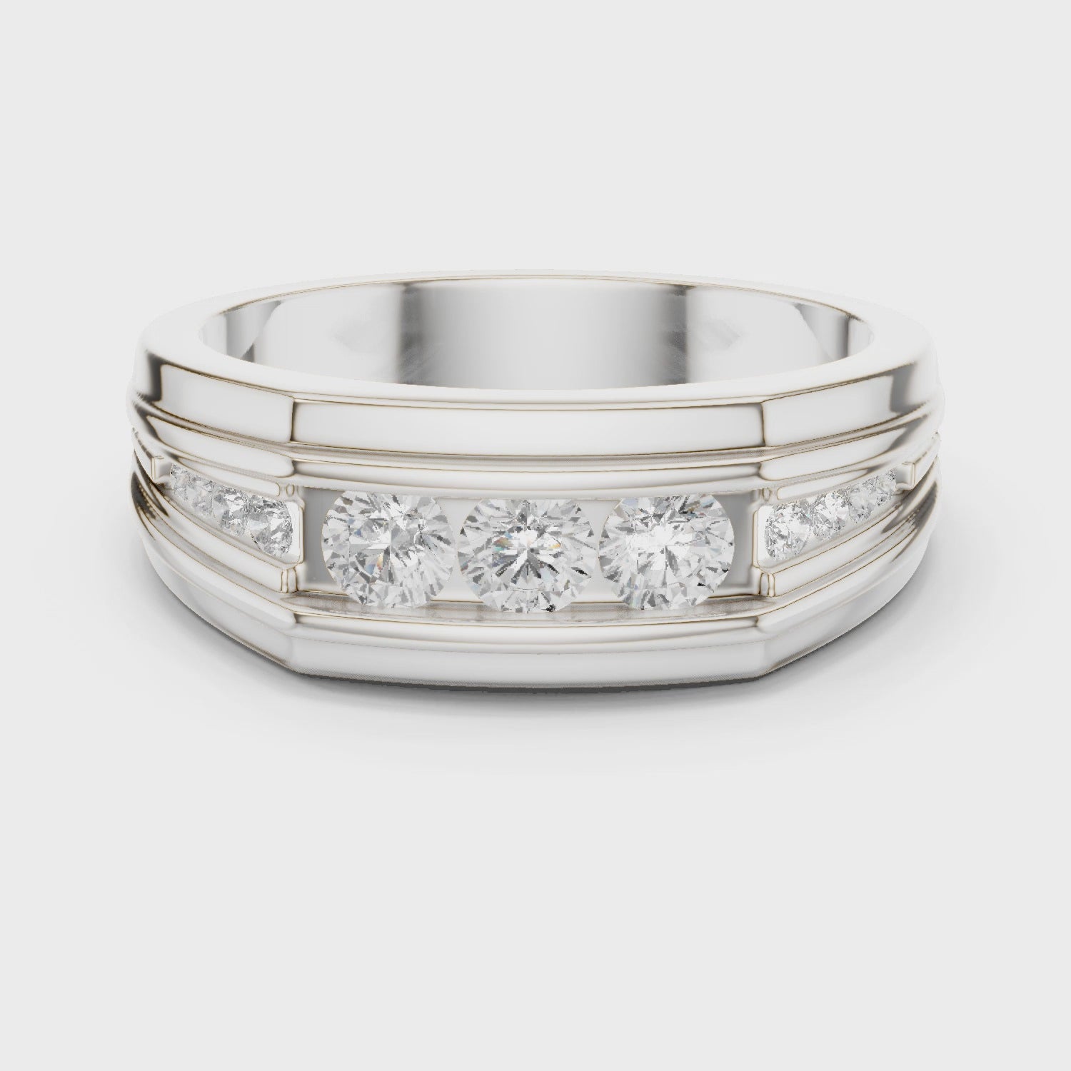 Regal Row Diamond Band White Gold 
