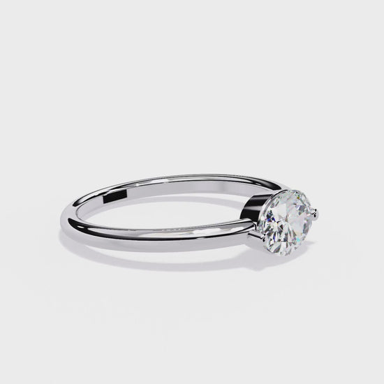 Marquise Solitaire Diamond Ring White Gold 