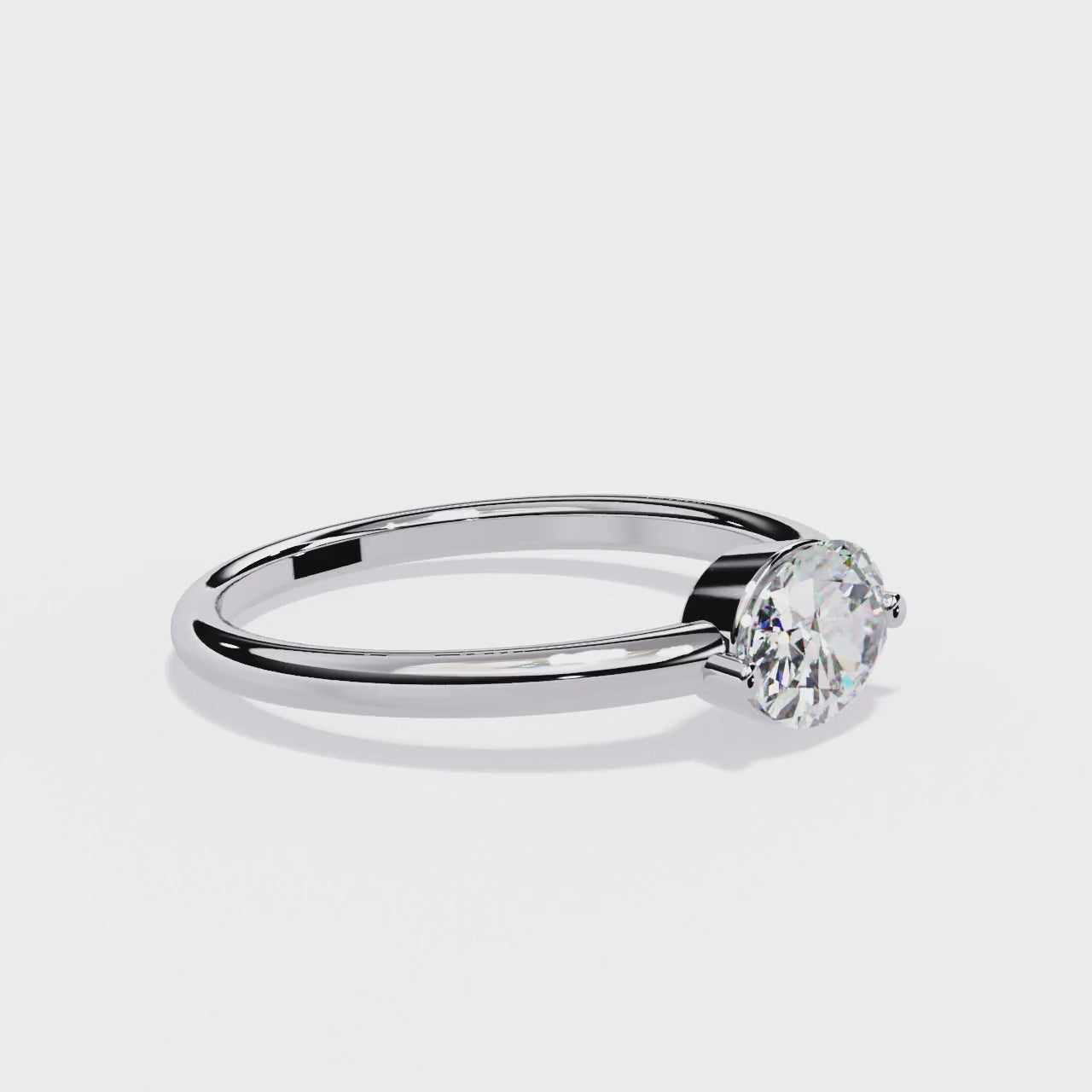 Marquise Solitaire Diamond Ring White Gold 