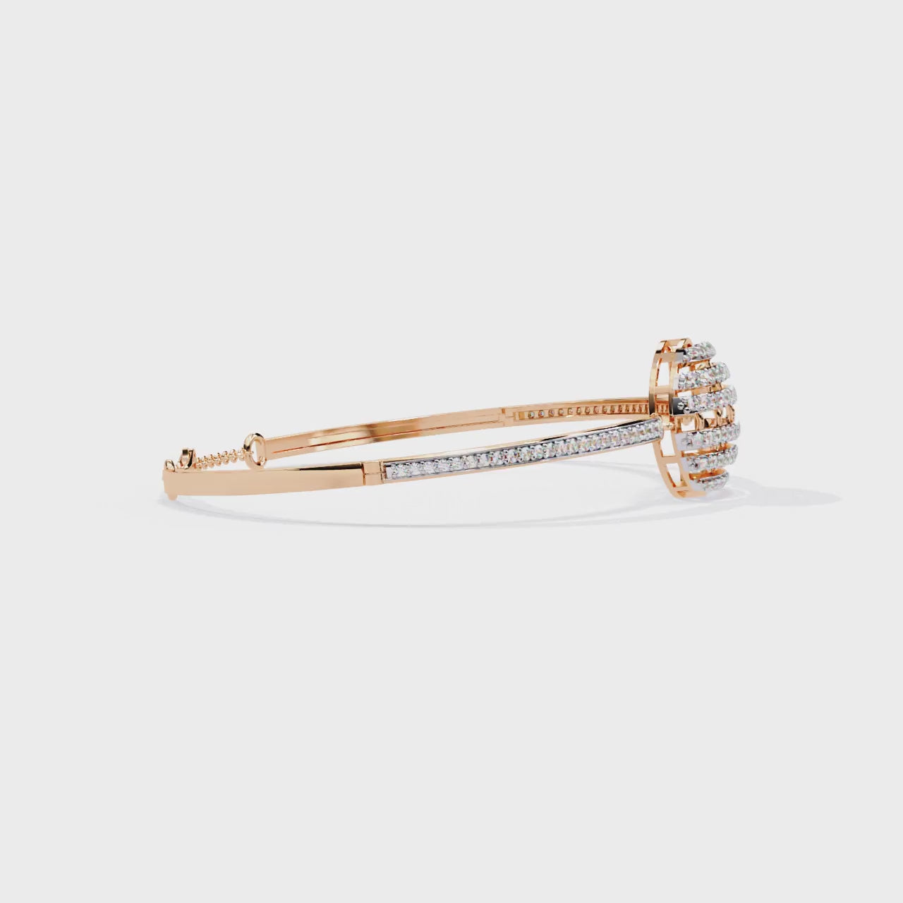 Celeste Orb Diamond Bangle Rose Gold