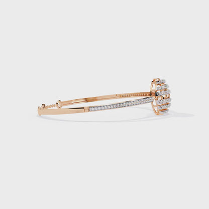 Celeste Orb Diamond Bangle Rose Gold