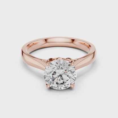 Tulip Solitaire Diamond Ring