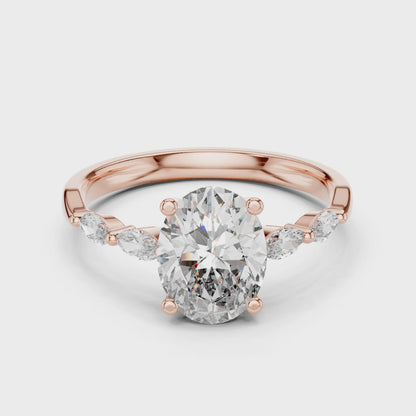 Rose Radiance Oval Ring