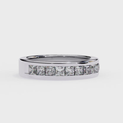 Eternal Channel Diamond Band White Gold