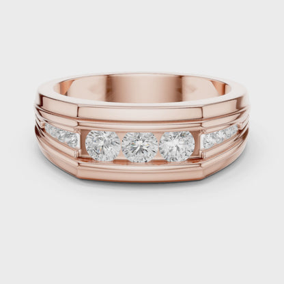 Regal Row Diamond Band Rose Gold 