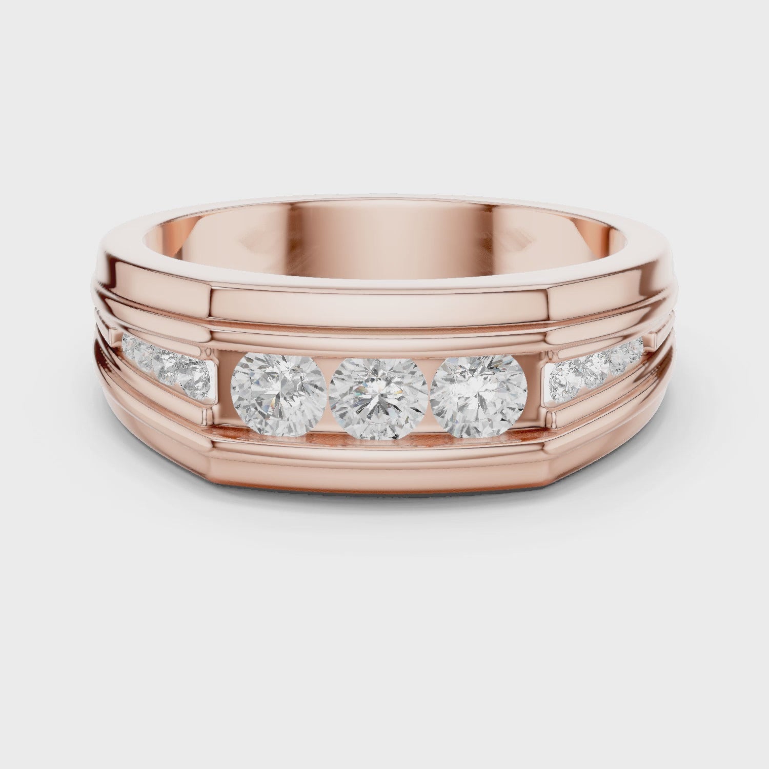 Regal Row Diamond Band Rose Gold 