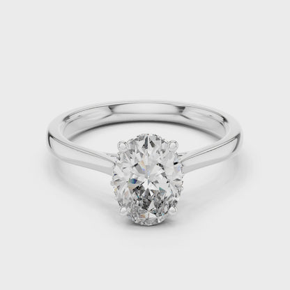 Oval Halo Cathedral Solitaire