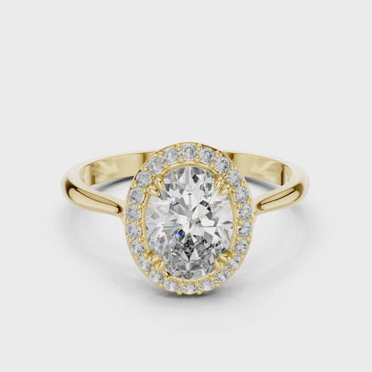 Oval Halo Diamond Ring