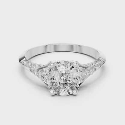 Oval Trillion Harmony Ring