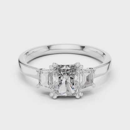 Radiant Trapezoid Trilogy Ring