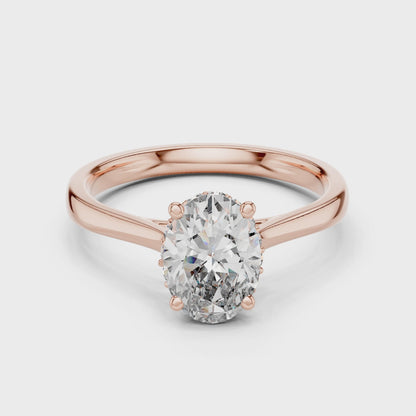 Oval Halo Cathedral Solitaire