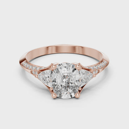 Oval Trillion Harmony Ring