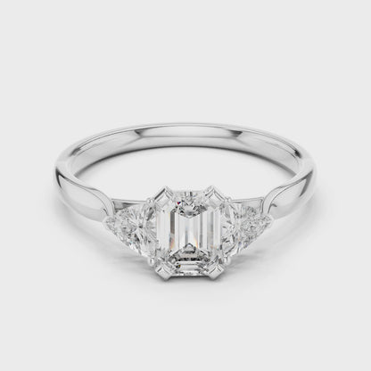 Trinity Emerald Elegance Ring